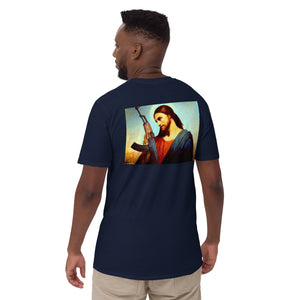 AK47 Jesus Back Print Short-Sleeve Unisex T-Shirt