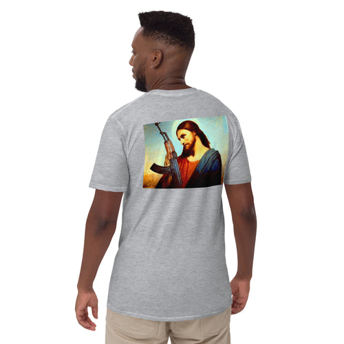 AK47 Jesus Back Print Short-Sleeve Unisex T-Shirt